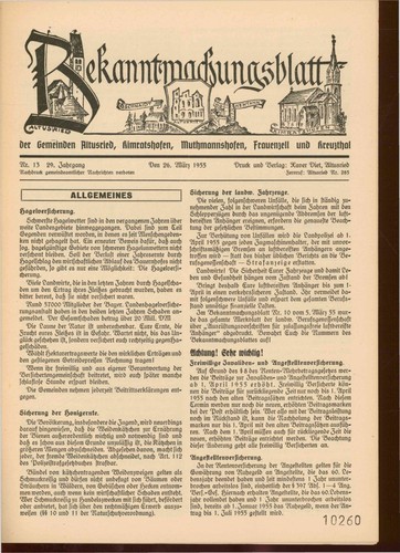 Bekanntmachungsblatt der