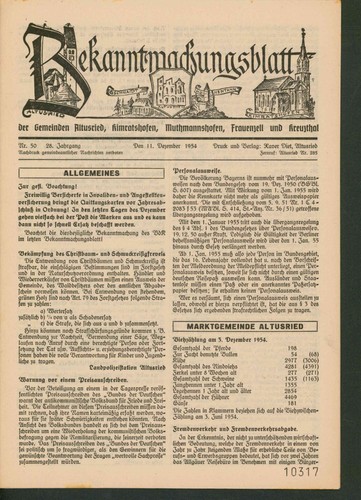 Bekanntmachungsblatt der