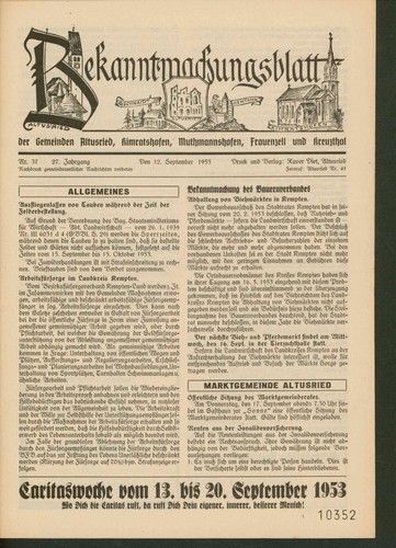 Bekanntmachungsblatt der