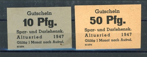 Altusried scheine notgeld - altusried, 2