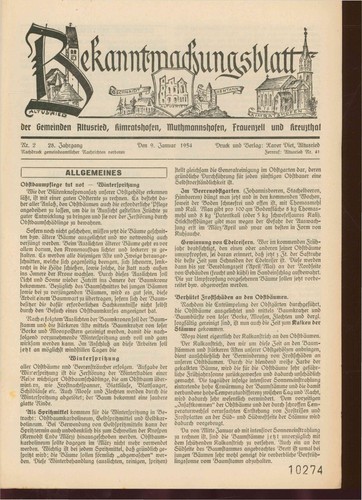 Bekanntmachungsblatt der