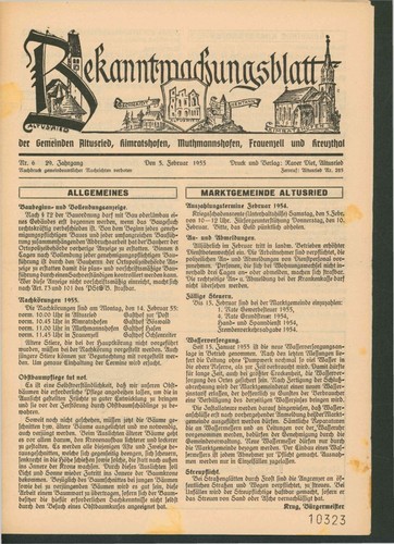 Bekanntmachungsblatt der