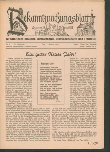 Bekanntmachungsblatt der