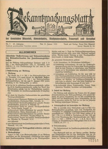 Bekanntmachungsblatt der