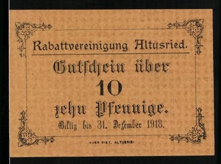 Notgeld altusried 1918 10 - 1918,,