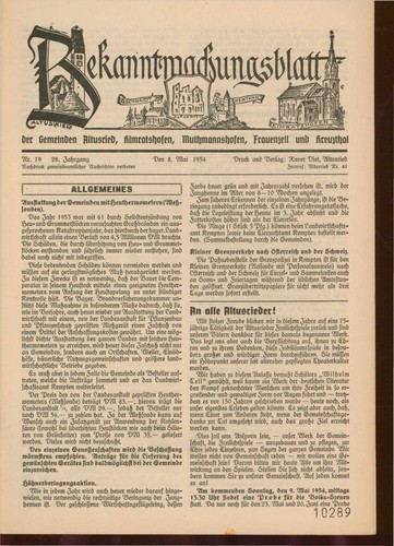 Bekanntmachungsblatt der