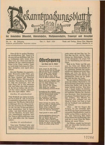 Bekanntmachungsblatt der