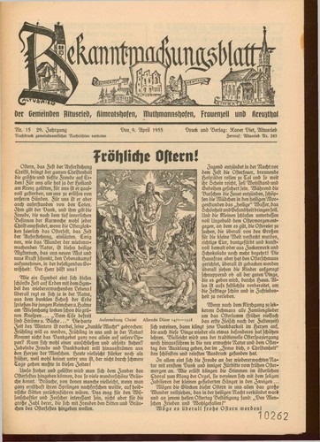 Bekanntmachungsblatt der