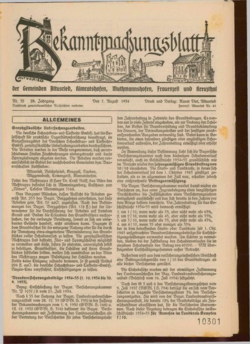 Bekanntmachungsblatt der