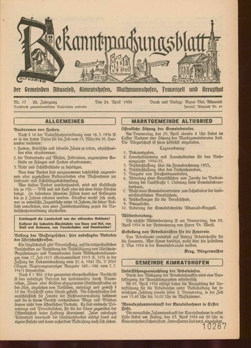 Bekanntmachungsblatt der