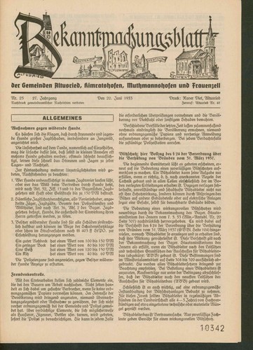 Bekanntmachungsblatt der