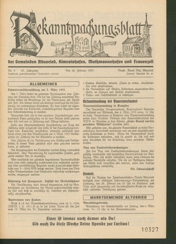 Bekanntmachungsblatt der