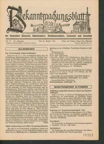 Bekanntmachungsblatt der