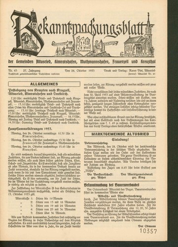 Bekanntmachungsblatt der