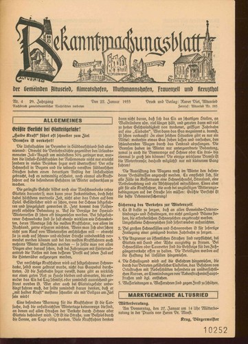 Bekanntmachungsblatt der