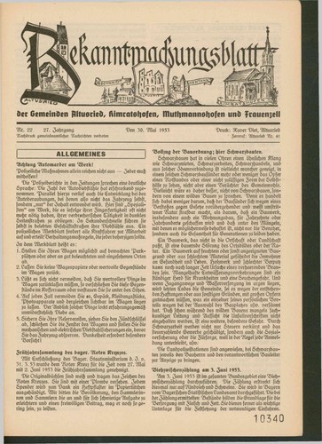 Bekanntmachungsblatt der