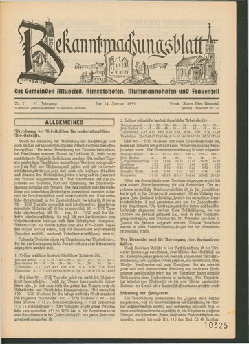 Bekanntmachungsblatt der
