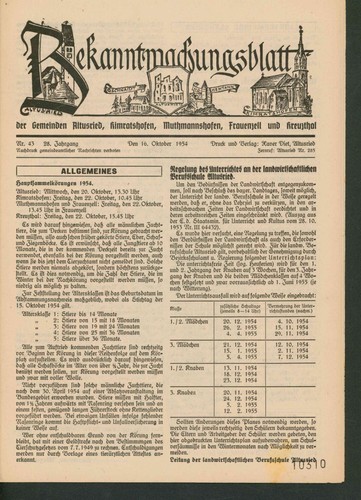 Bekanntmachungsblatt der