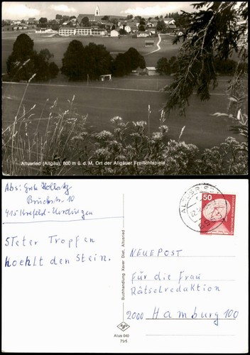 Ansichtskarte altusried - ansichtskarte,